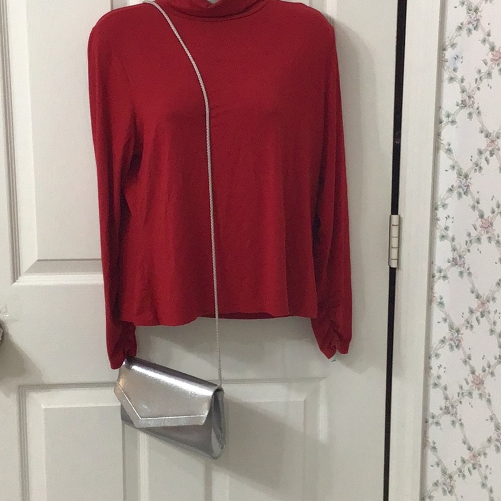 Accessory Lady Shiny Silver Clutch/Shoulder Evening Bag – Chic & Elegant